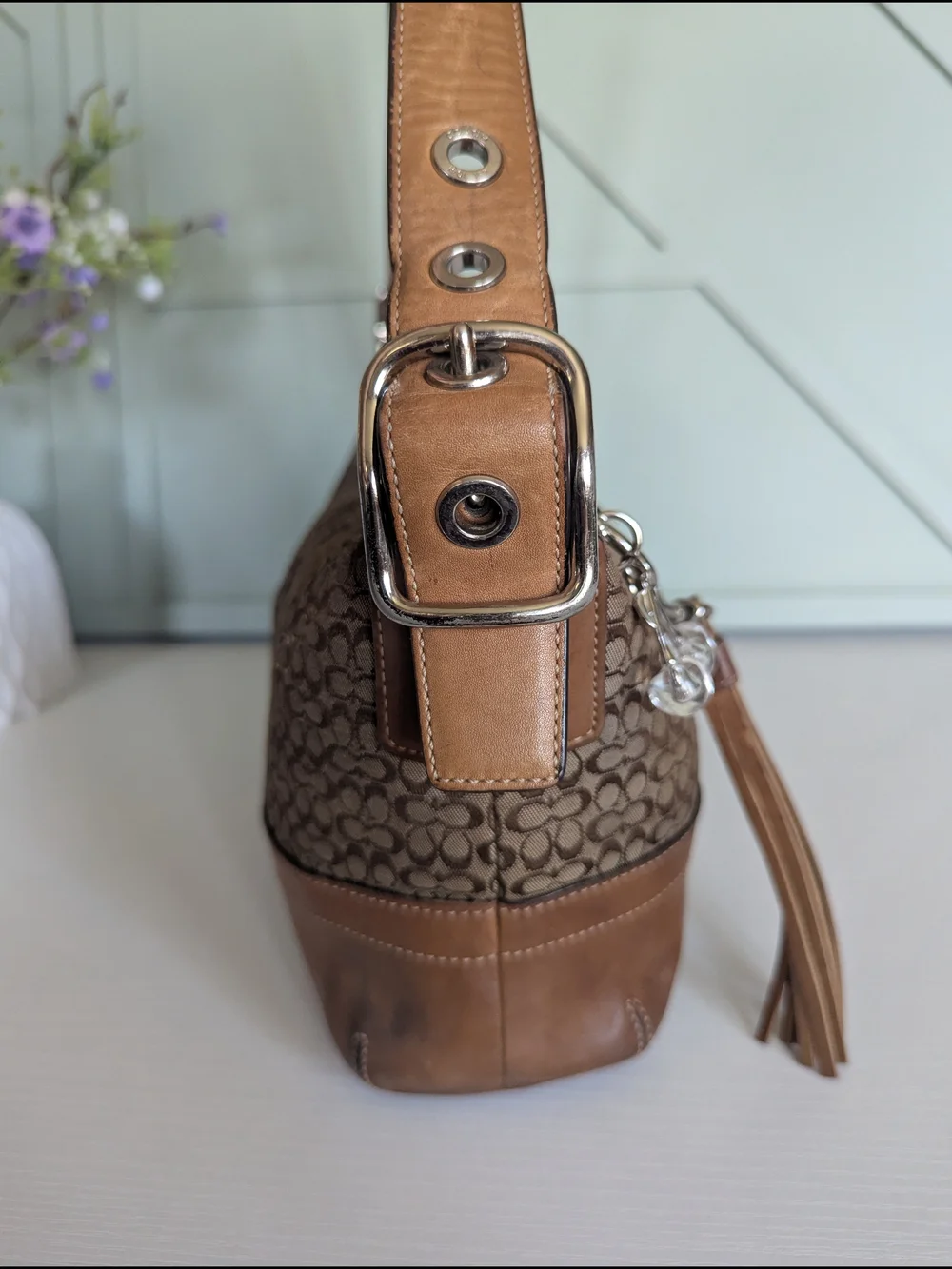 Coach material woven